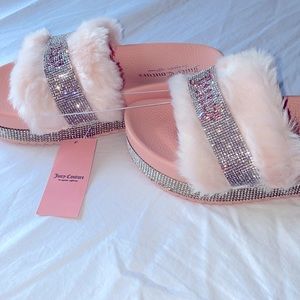 Juicy Couture faux fur platforms